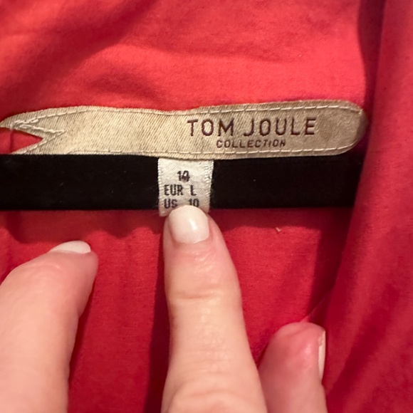 Tom Joule NADINE V-Neck SLEEVELESS DRESS in Red - Picture 2 of 3